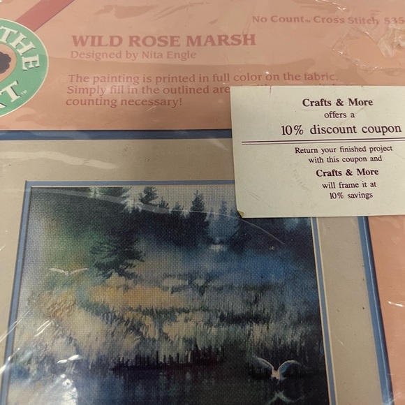 From The Heart Galley Collection Cross Stitch Wild Rose Marsh Kit 53508 - Picture 7 of 9
